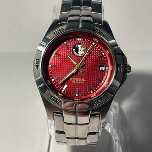 Florida State Seminoles NCAA Stainless-Steel Men's Watch by Fossil NEW (RARE)